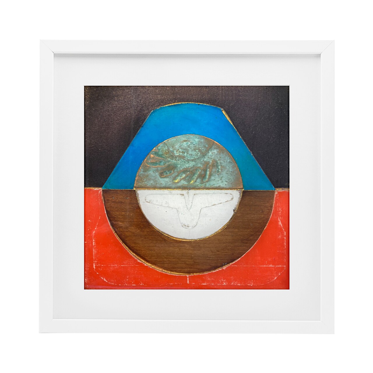 Stupell Industries Round Rustic Symmetry Framed Print Under Glass, design by Matthew Finger